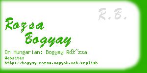 rozsa bogyay business card